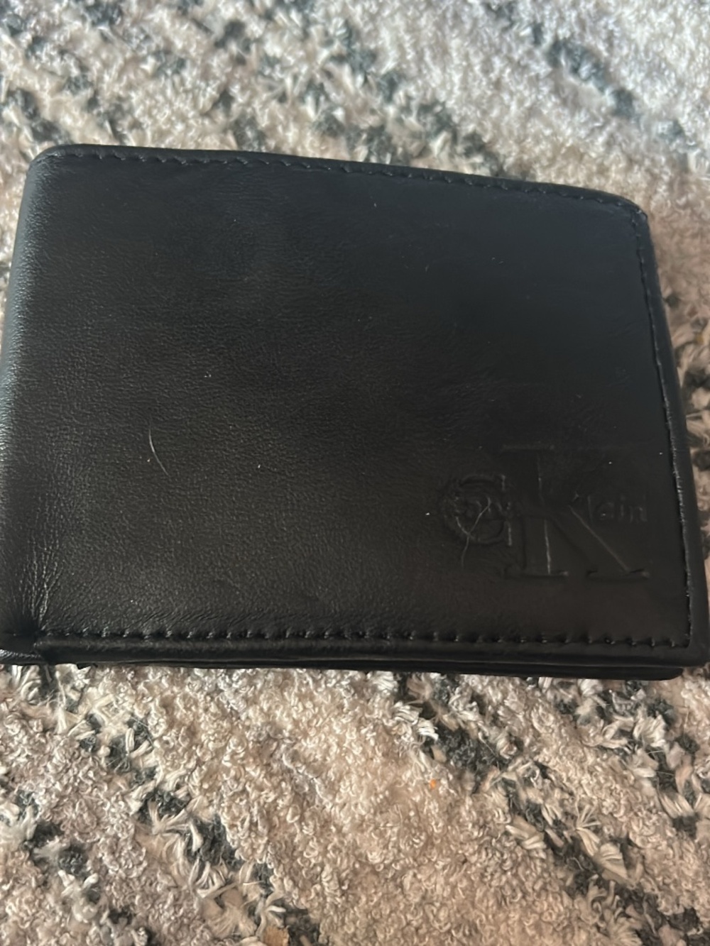 Calvin Klein Black Leather Bi-Fold Wallet